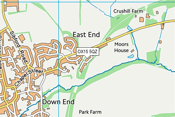 OX15 5QZ map - OS VectorMap District (Ordnance Survey)