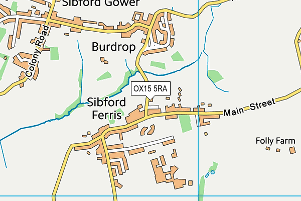 OX15 5RA map - OS VectorMap District (Ordnance Survey)