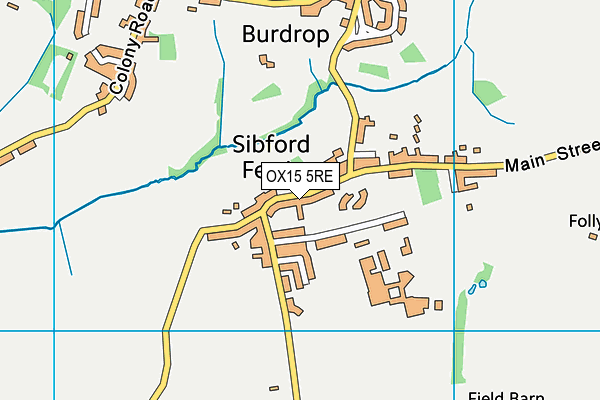 OX15 5RE map - OS VectorMap District (Ordnance Survey)