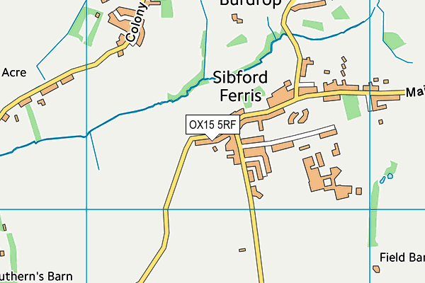 OX15 5RF map - OS VectorMap District (Ordnance Survey)