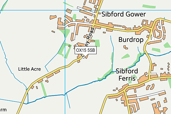 OX15 5SB map - OS VectorMap District (Ordnance Survey)