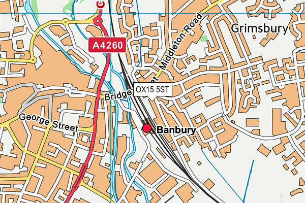 OX15 5ST map - OS VectorMap District (Ordnance Survey)