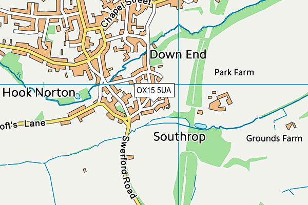 OX15 5UA map - OS VectorMap District (Ordnance Survey)