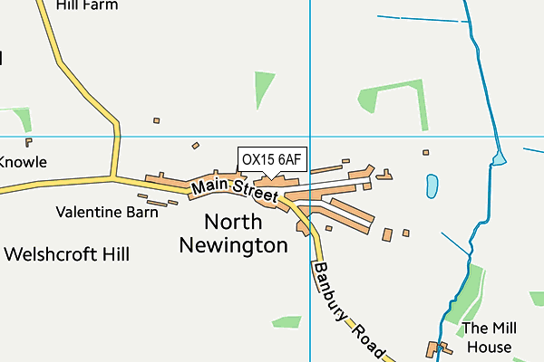 OX15 6AF map - OS VectorMap District (Ordnance Survey)