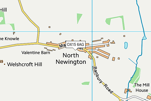 OX15 6AG map - OS VectorMap District (Ordnance Survey)