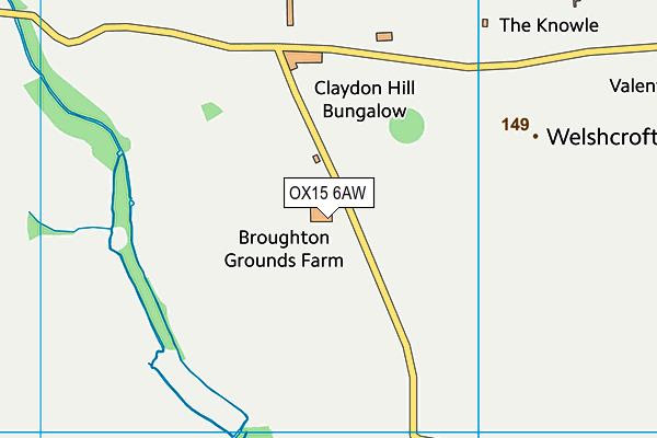 OX15 6AW map - OS VectorMap District (Ordnance Survey)