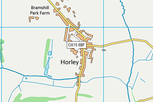 OX15 6BF map - OS VectorMap District (Ordnance Survey)