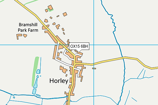 Horley Cricket Club map (OX15 6BH) - OS VectorMap District (Ordnance Survey)