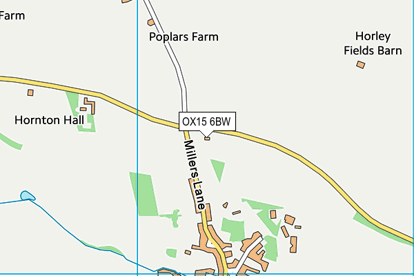 OX15 6BW map - OS VectorMap District (Ordnance Survey)