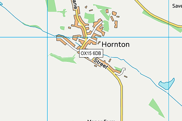 Hornton Playing Field map (OX15 6DB) - OS VectorMap District (Ordnance Survey)