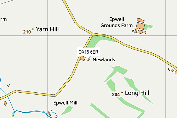 OX15 6ER map - OS VectorMap District (Ordnance Survey)