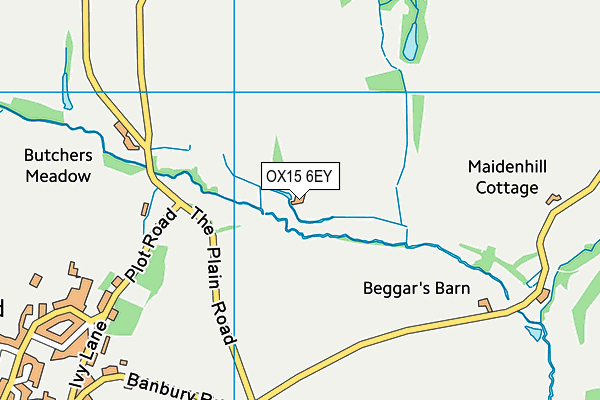 OX15 6EY map - OS VectorMap District (Ordnance Survey)