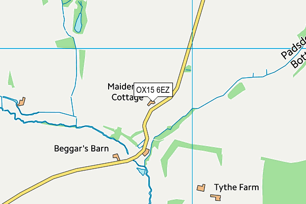 OX15 6EZ map - OS VectorMap District (Ordnance Survey)