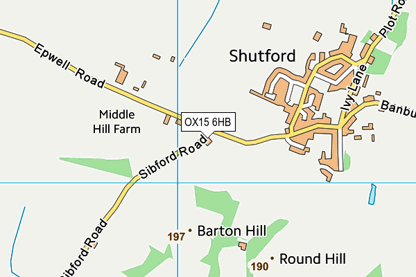 OX15 6HB map - OS VectorMap District (Ordnance Survey)