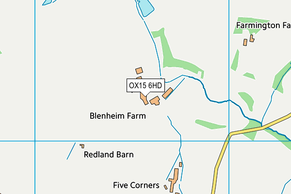 OX15 6HD map - OS VectorMap District (Ordnance Survey)