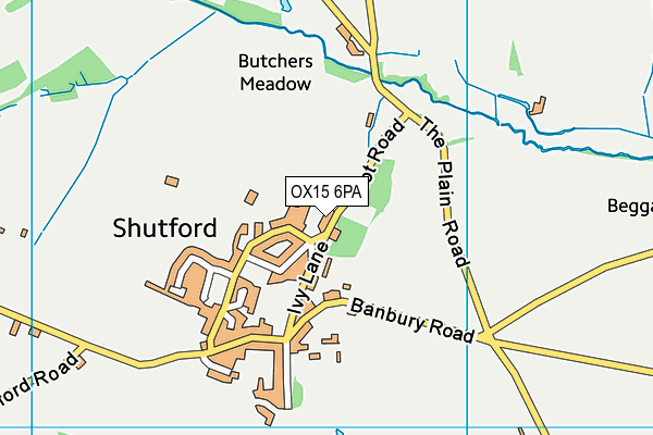 OX15 6PA map - OS VectorMap District (Ordnance Survey)