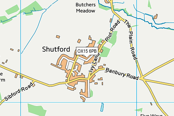 OX15 6PB map - OS VectorMap District (Ordnance Survey)