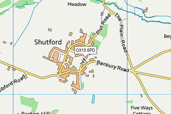 OX15 6PD map - OS VectorMap District (Ordnance Survey)