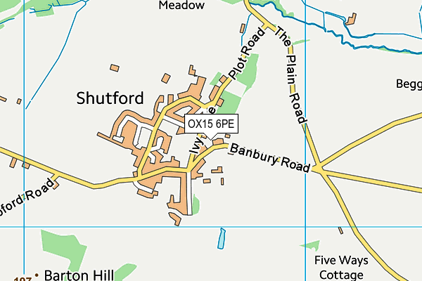 OX15 6PE map - OS VectorMap District (Ordnance Survey)