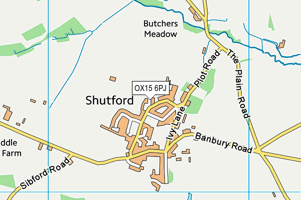 OX15 6PJ map - OS VectorMap District (Ordnance Survey)