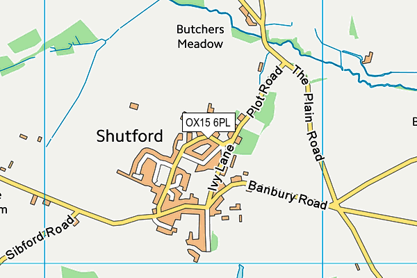 OX15 6PL map - OS VectorMap District (Ordnance Survey)