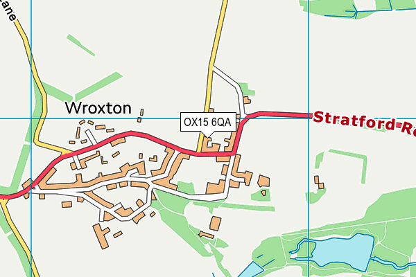 OX15 6QA map - OS VectorMap District (Ordnance Survey)