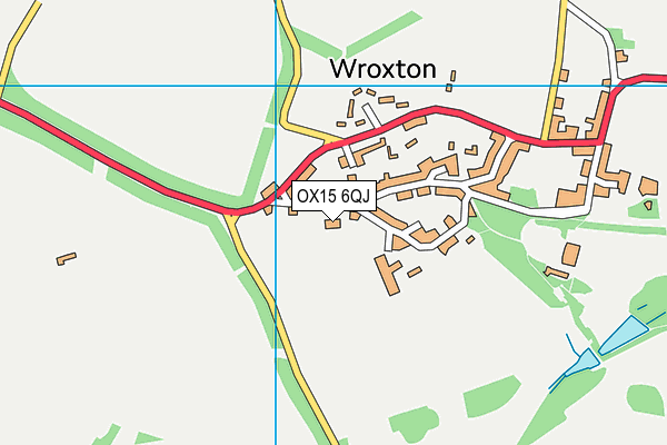 Wroxton Church of England Primary School map (OX15 6QJ) - OS VectorMap District (Ordnance Survey)