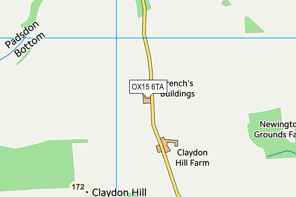 OX15 6TA map - OS VectorMap District (Ordnance Survey)