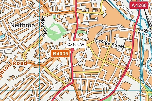 OX16 0AA map - OS VectorMap District (Ordnance Survey)