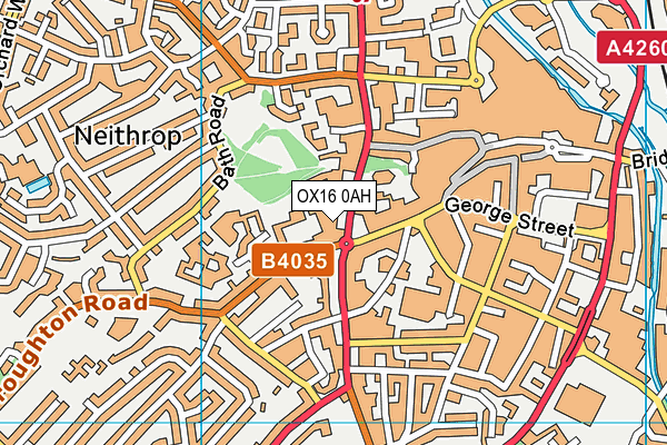 OX16 0AH map - OS VectorMap District (Ordnance Survey)