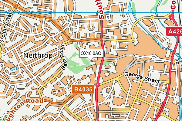 OX16 0AQ map - OS VectorMap District (Ordnance Survey)