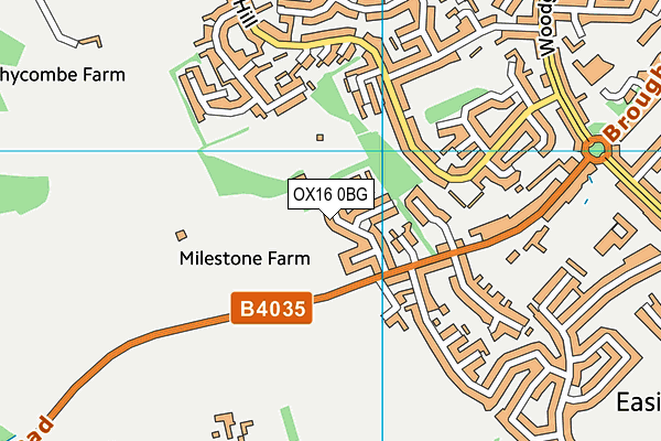 OX16 0BG map - OS VectorMap District (Ordnance Survey)