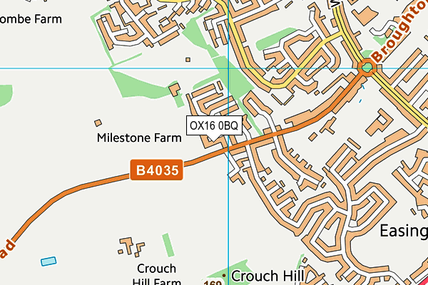 OX16 0BQ map - OS VectorMap District (Ordnance Survey)