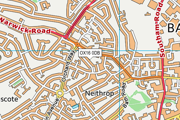 OX16 0DB map - OS VectorMap District (Ordnance Survey)
