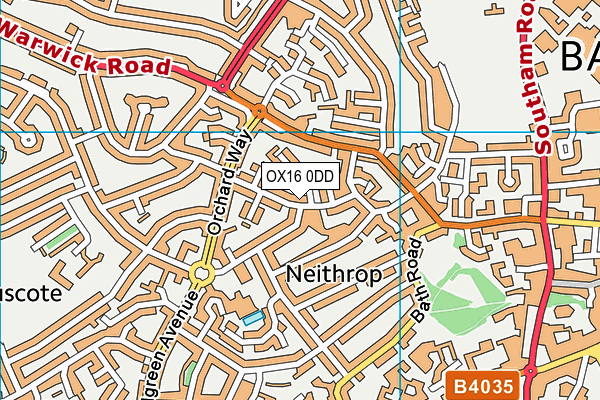 OX16 0DD map - OS VectorMap District (Ordnance Survey)