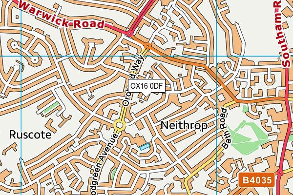 OX16 0DF map - OS VectorMap District (Ordnance Survey)