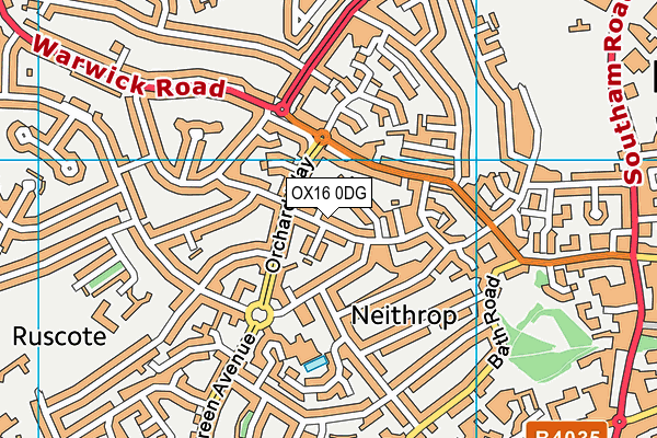 OX16 0DG map - OS VectorMap District (Ordnance Survey)