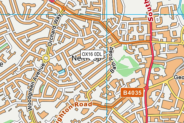 OX16 0DL map - OS VectorMap District (Ordnance Survey)