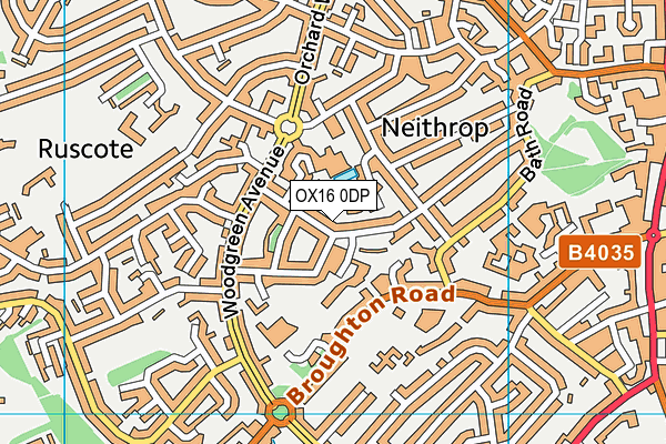 OX16 0DP map - OS VectorMap District (Ordnance Survey)