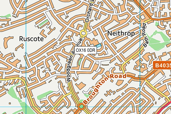 OX16 0DR map - OS VectorMap District (Ordnance Survey)