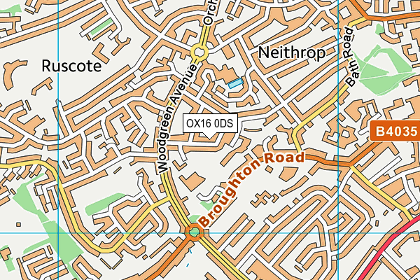 OX16 0DS map - OS VectorMap District (Ordnance Survey)