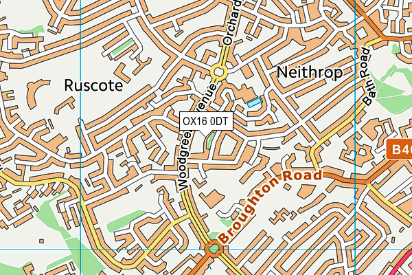 OX16 0DT map - OS VectorMap District (Ordnance Survey)