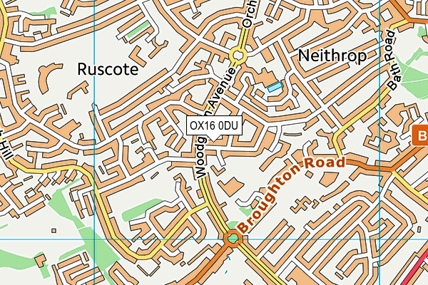 OX16 0DU map - OS VectorMap District (Ordnance Survey)