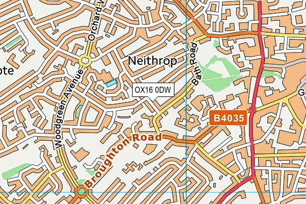 OX16 0DW map - OS VectorMap District (Ordnance Survey)