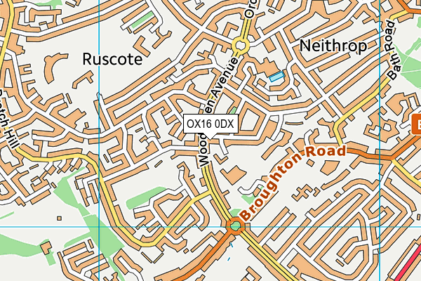 OX16 0DX map - OS VectorMap District (Ordnance Survey)