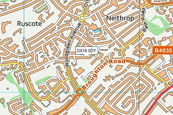 OX16 0DY map - OS VectorMap District (Ordnance Survey)