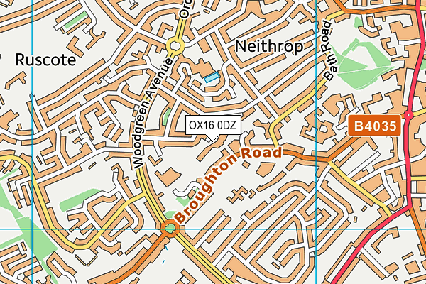 OX16 0DZ map - OS VectorMap District (Ordnance Survey)