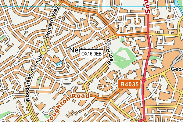 OX16 0EB map - OS VectorMap District (Ordnance Survey)