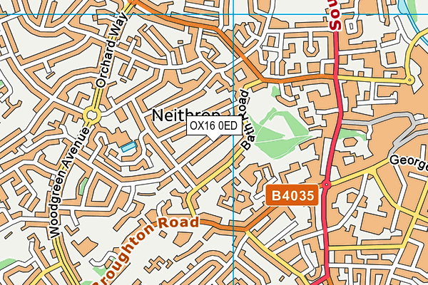 OX16 0ED map - OS VectorMap District (Ordnance Survey)