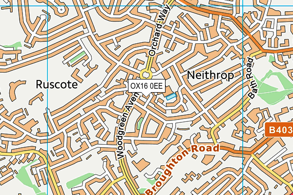 OX16 0EE map - OS VectorMap District (Ordnance Survey)